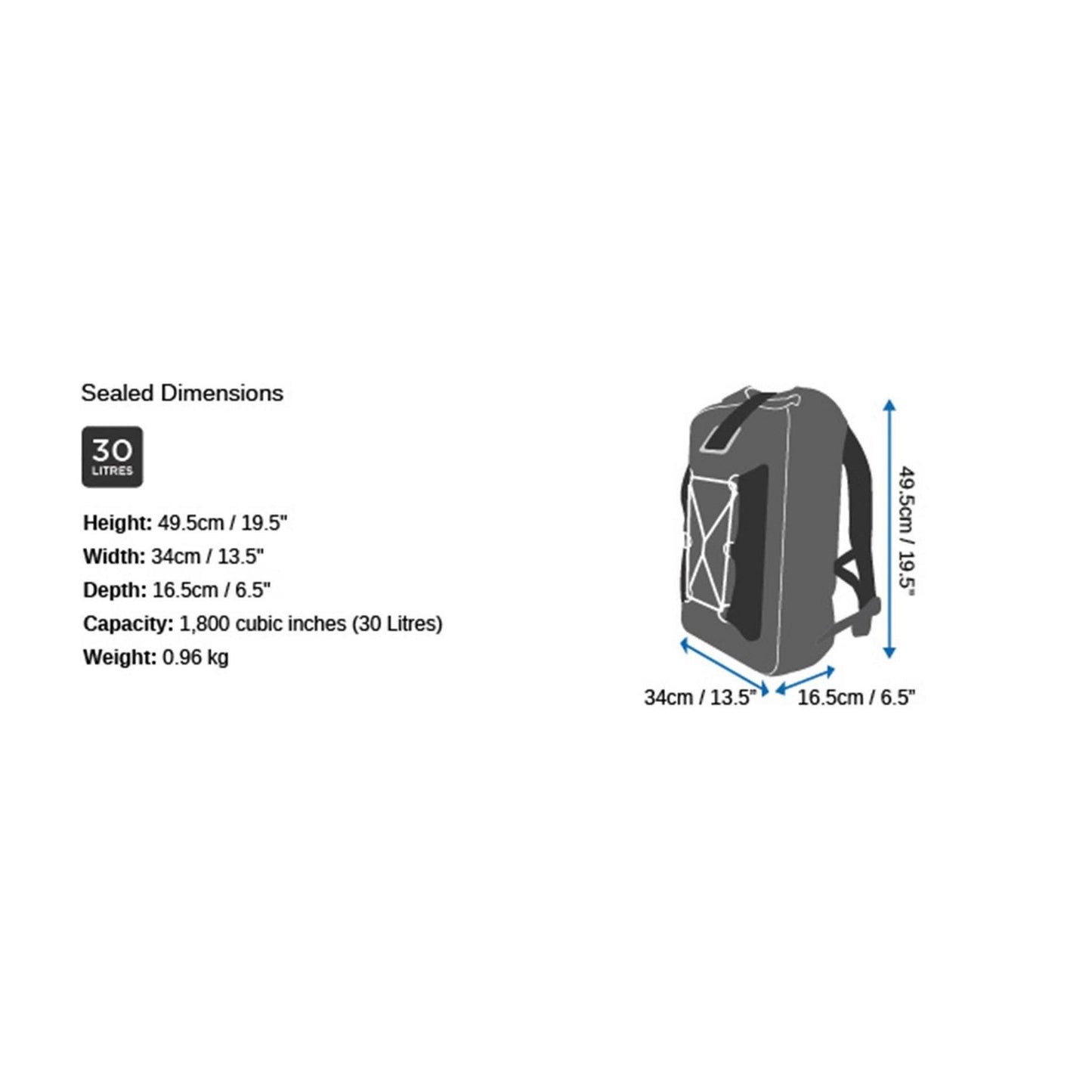 OverBoard wasserdichter Rucksack LIGHT