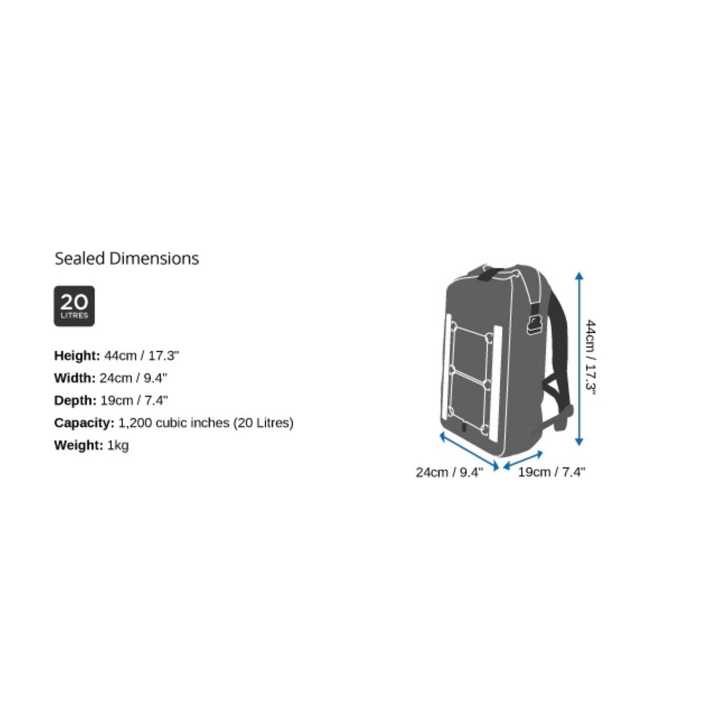 OverBoard wasserdichter Bike Rucksack VeloDry