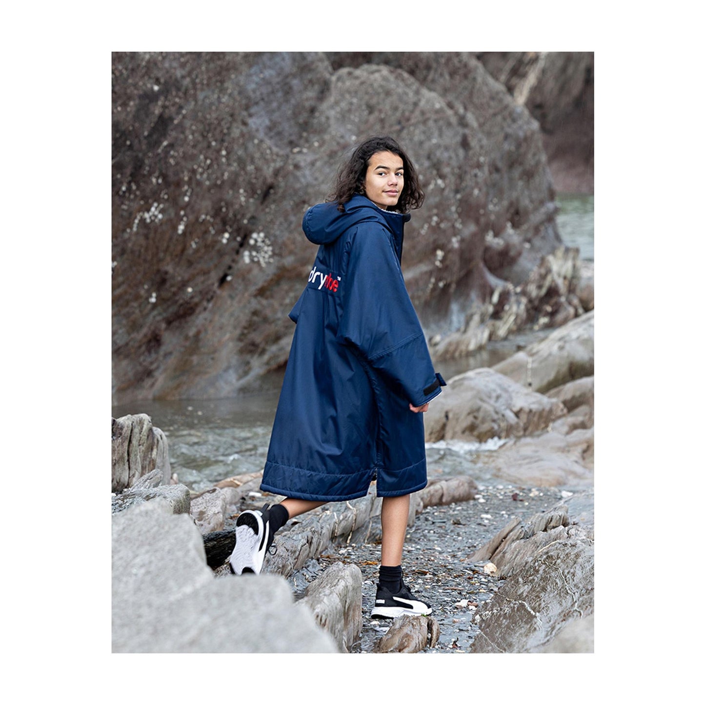 DRYROBE Advance Long Sleeve KIDS Navy Grau