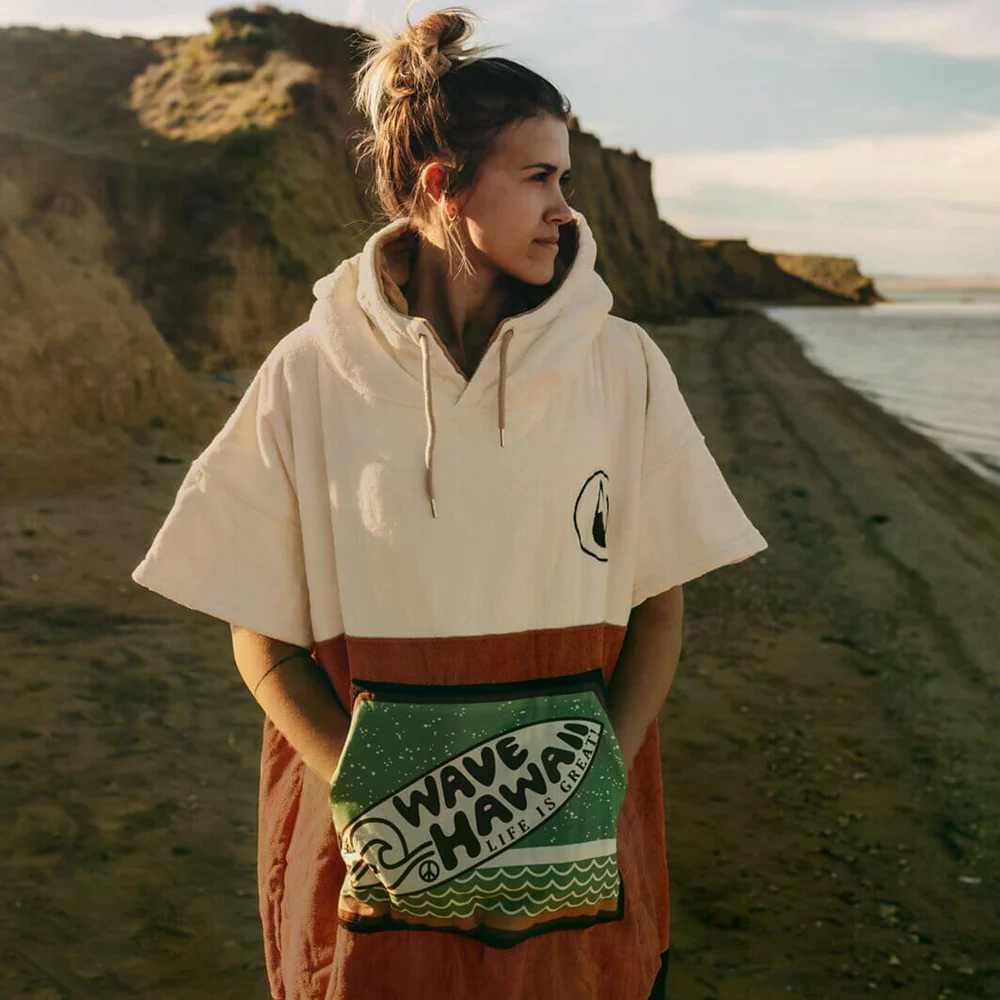 WAVE Hawaii, Poncho Campeche, Baumwolle Velours