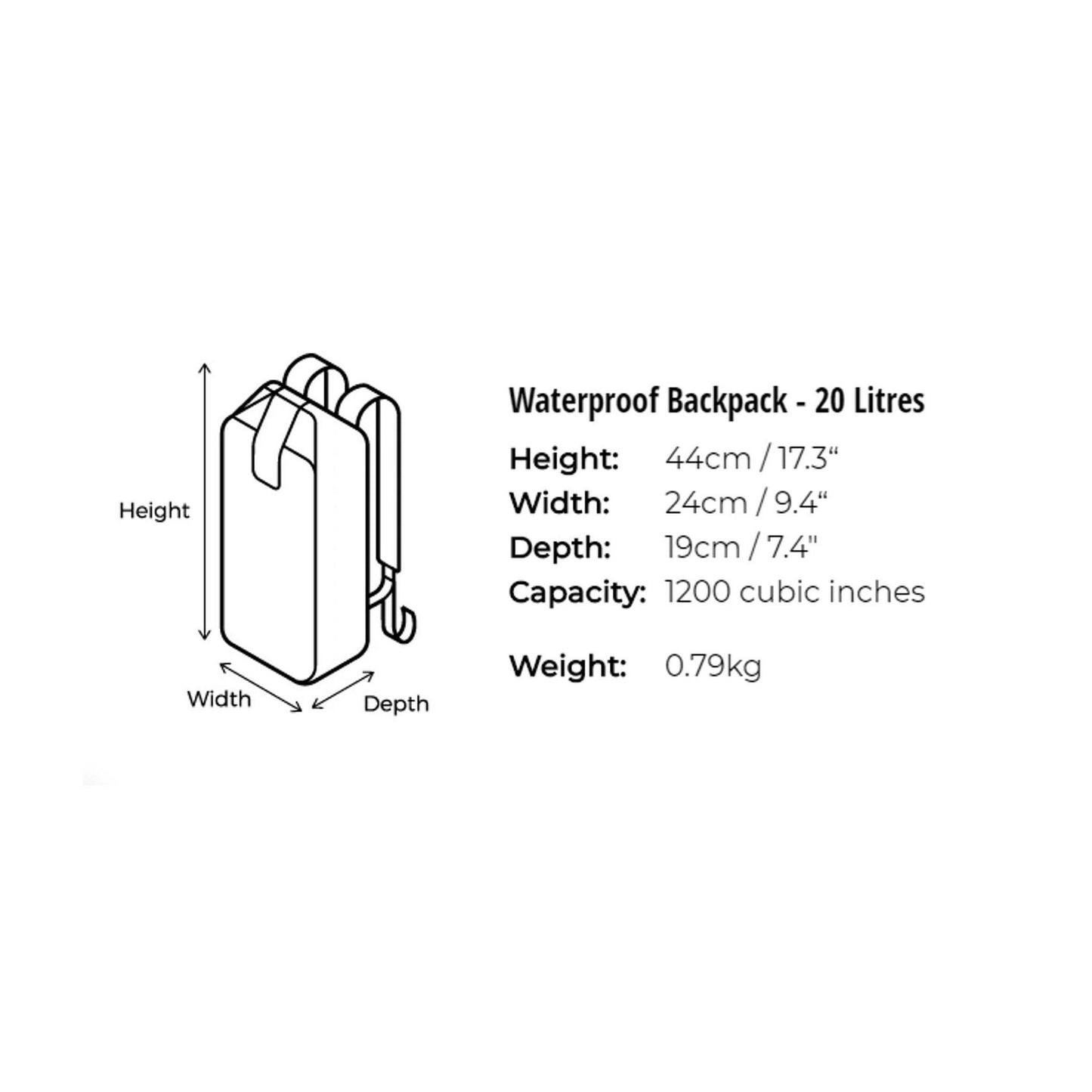 OverBoard wasserdichter Rucksack LIGHT