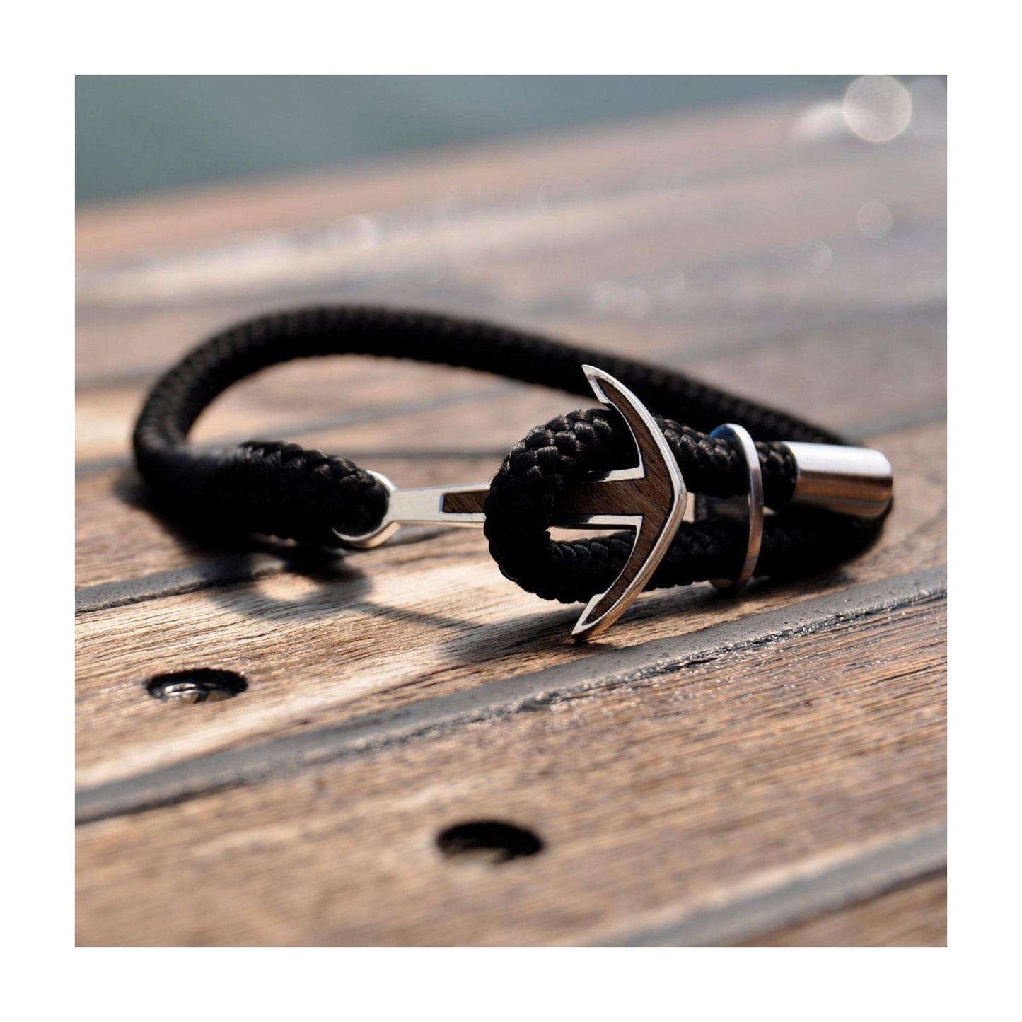 Silver+Surf Silber Schmuck Boot Anker Wood Armband