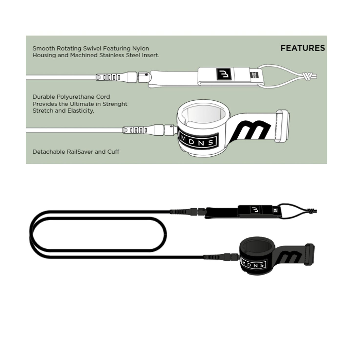 MDNS Surfboard Leash