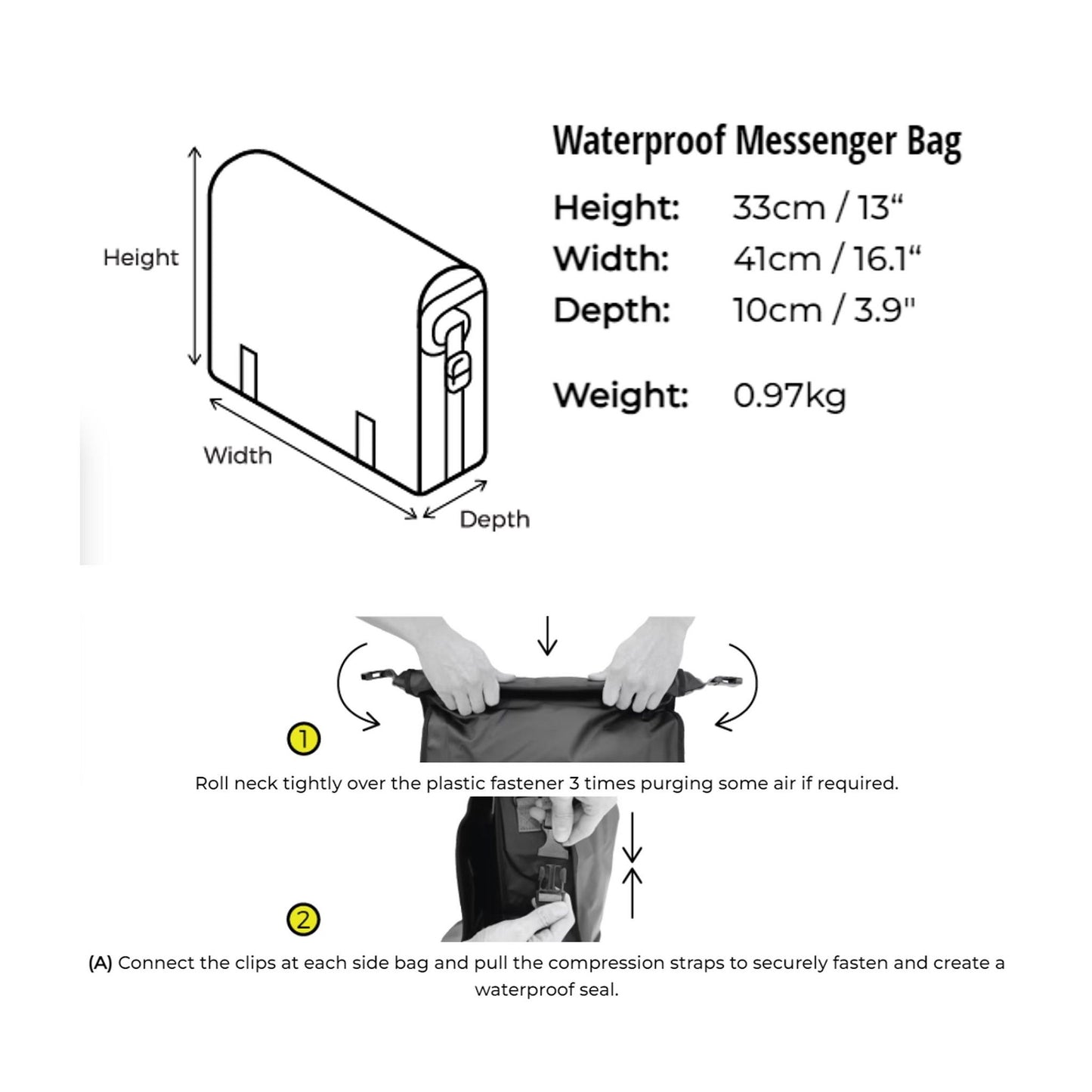 OverBoard wasserdichte Messenger Bag Kurier Tasche