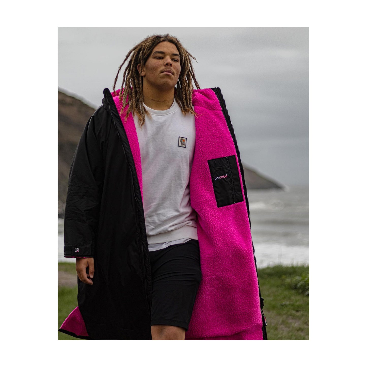 DRYROBE Advance Long Sleeve Schwarz Pink Adult
