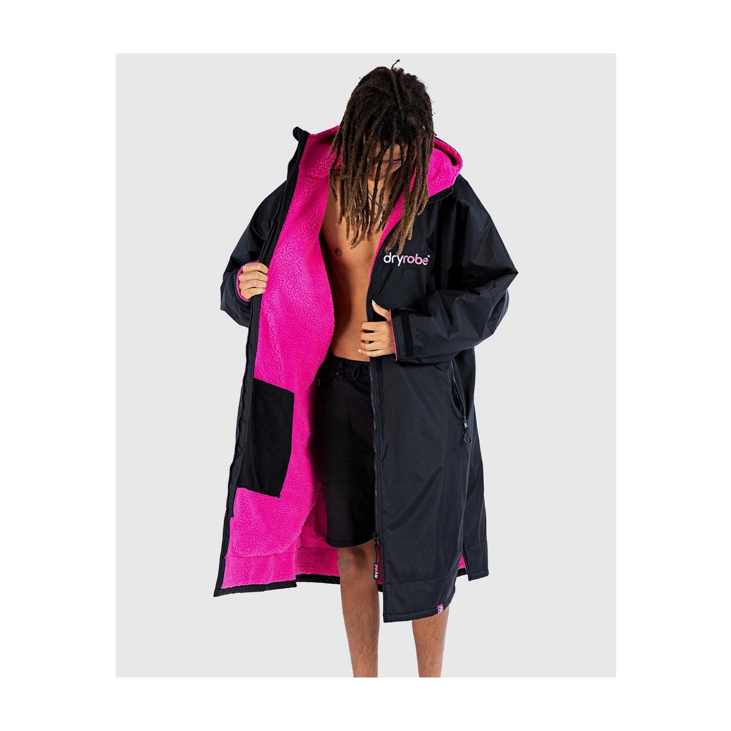 DRYROBE Advance Long Sleeve Schwarz Pink Adult