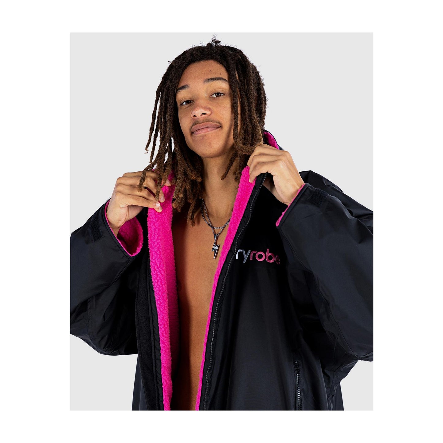 DRYROBE Advance Long Sleeve Schwarz Pink Adult