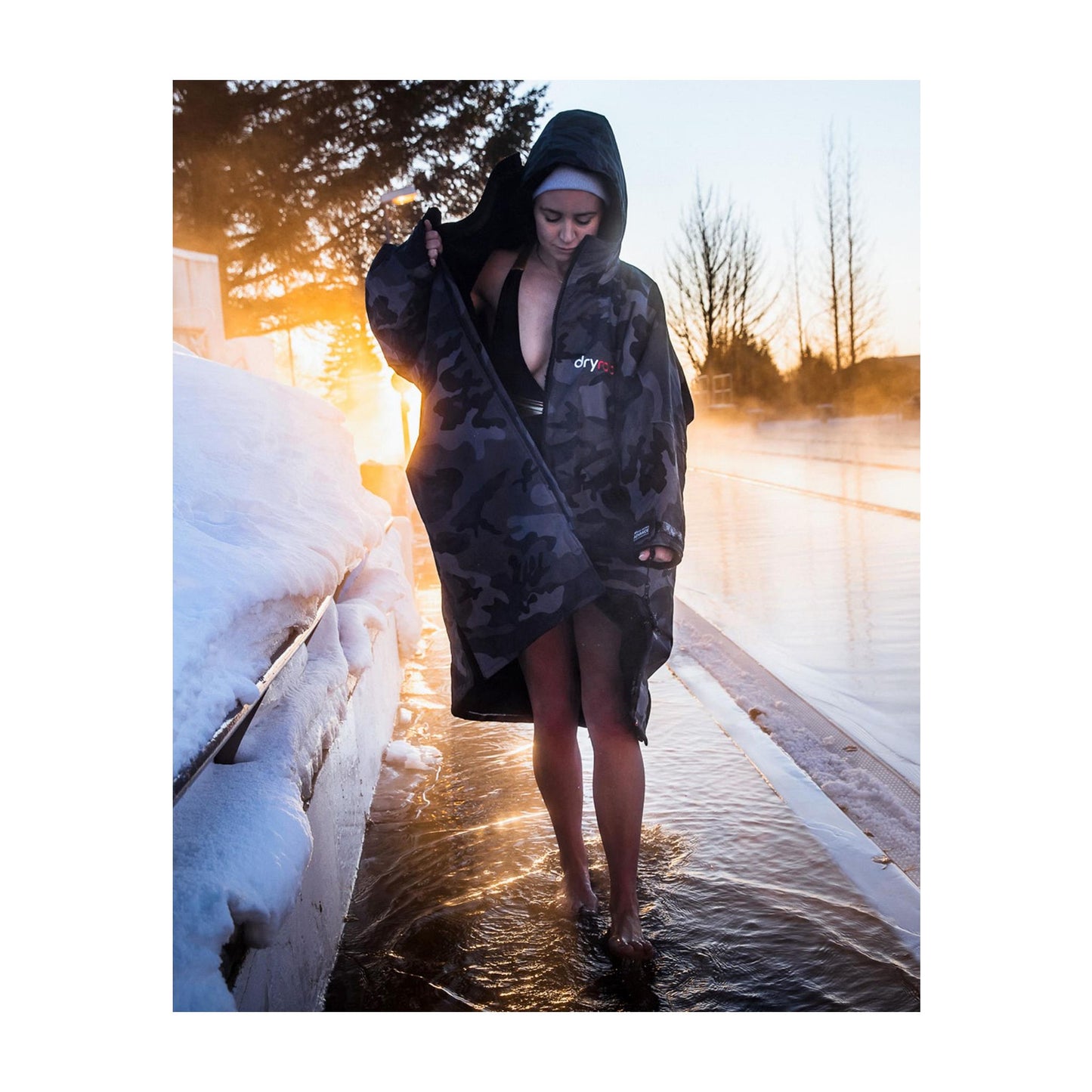DRYROBE Advance Long Sleeve Schwarz Camo Adult