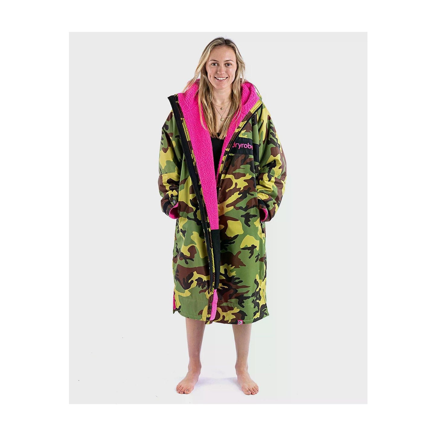 DRYROBE Advance Long Sleeve Grün Camo Pink Adult