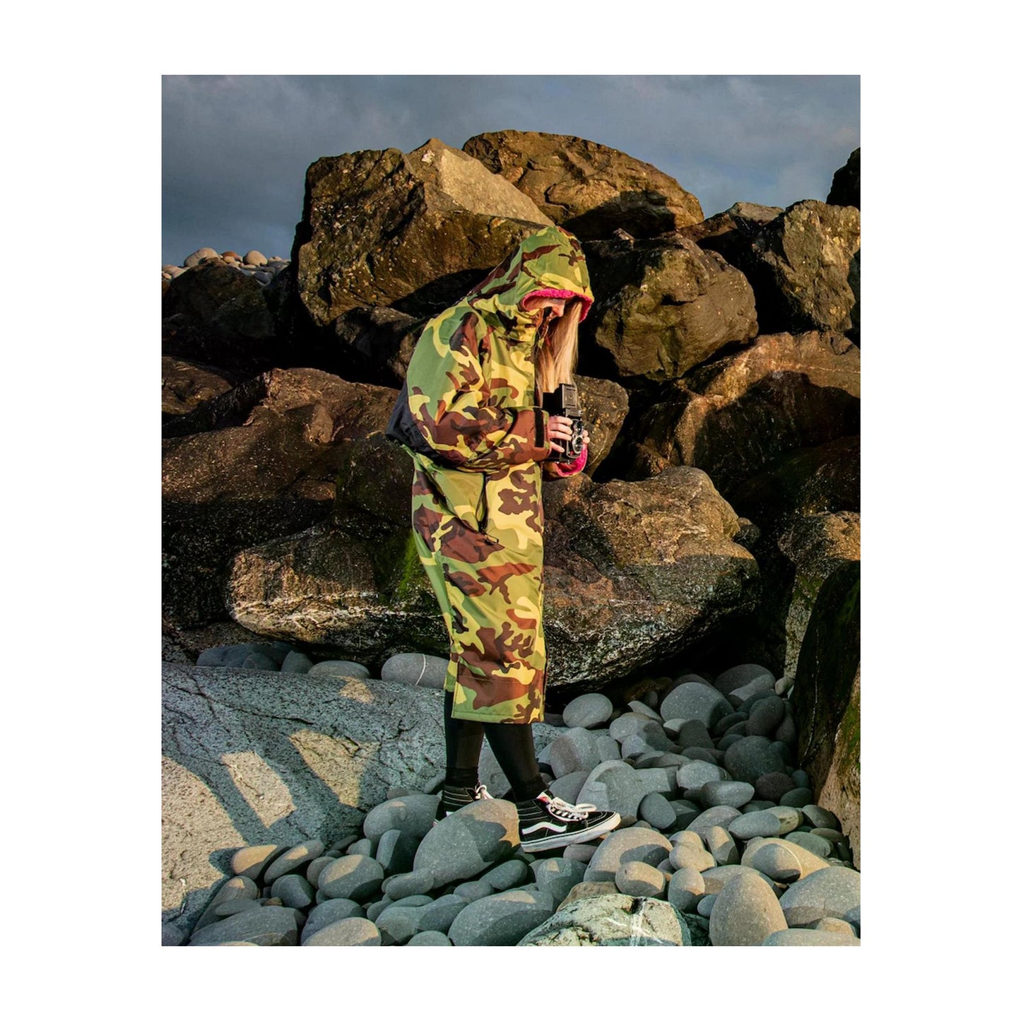 DRYROBE Advance Long Sleeve Grün Camo Pink Adult