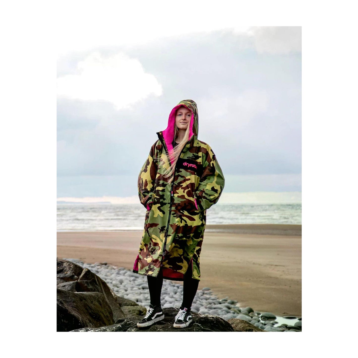 DRYROBE Advance Long Sleeve Grün Camo Pink Adult