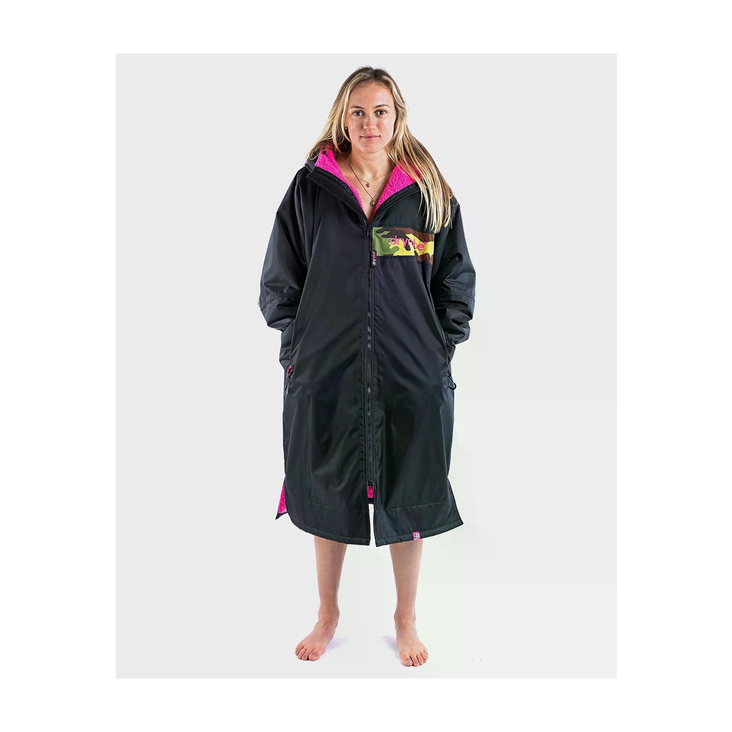 DRYROBE Advance Long Sleeve Schwarz Pink Camo Adult