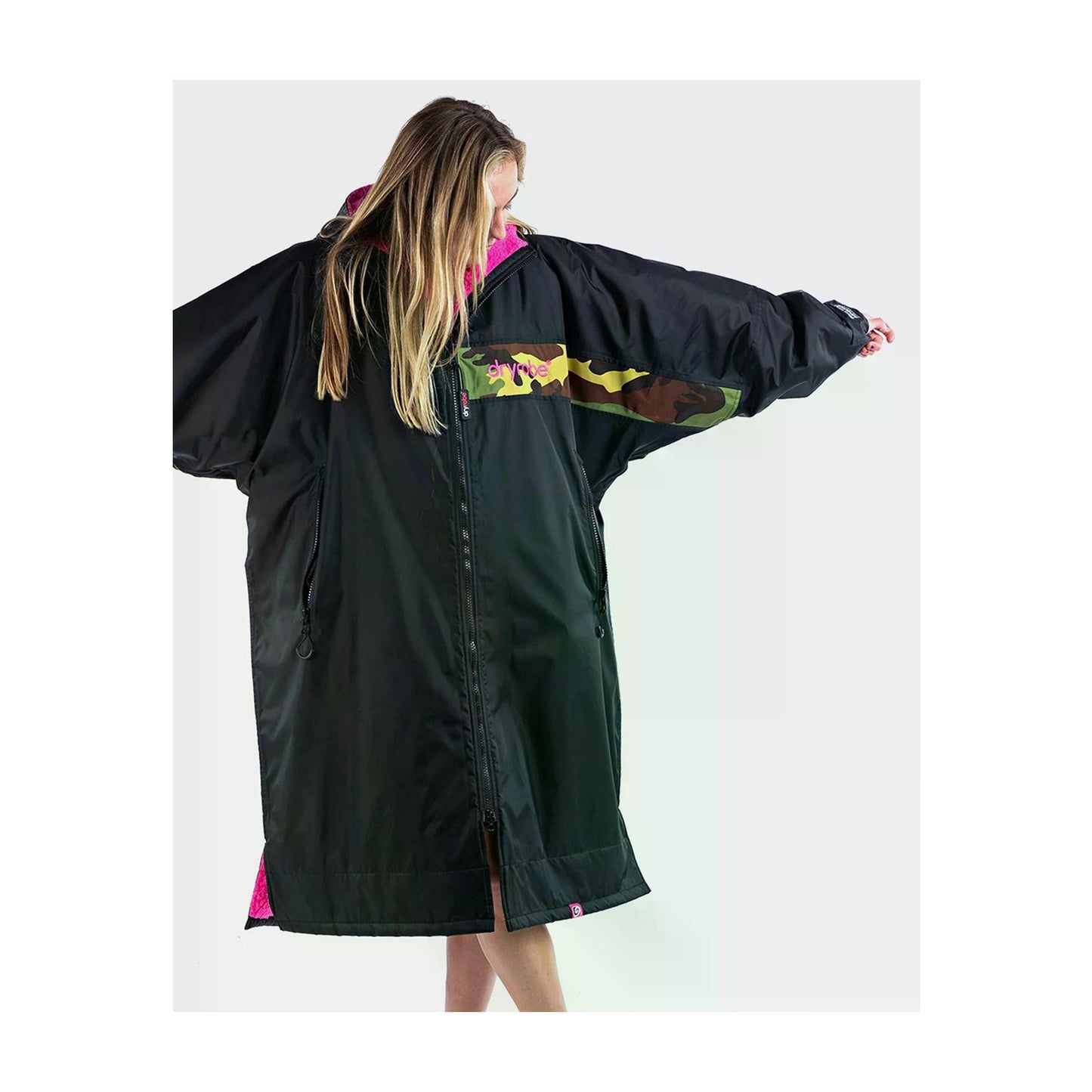 DRYROBE Advance Long Sleeve Schwarz Pink Camo Adult