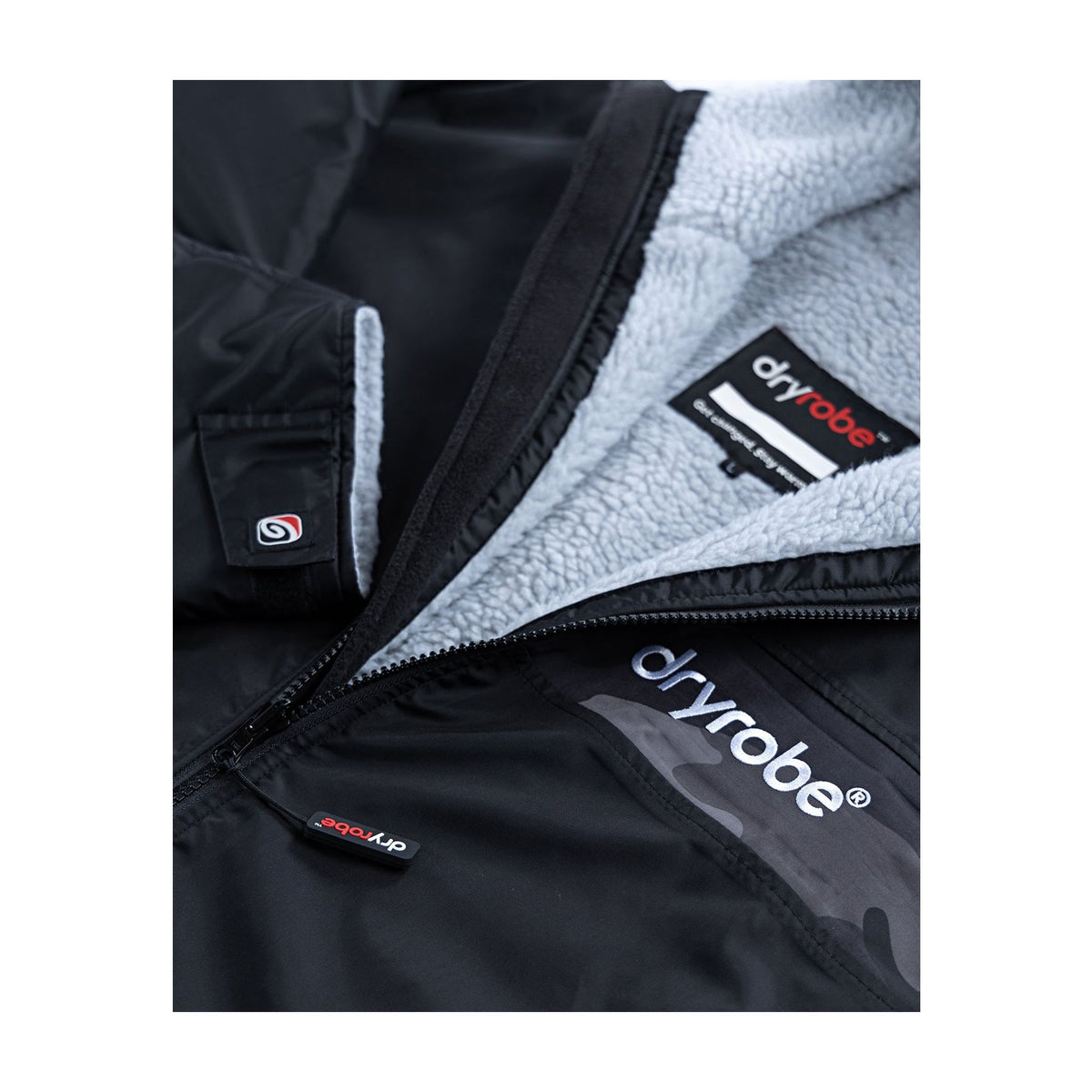 DRYROBE Advance Long Sleeve Schwarz Grau Camo Adult