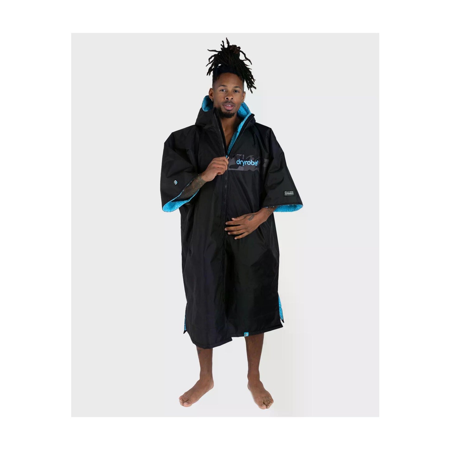 DRYROBE Advance Short Sleeve Black Blue Camo Adult