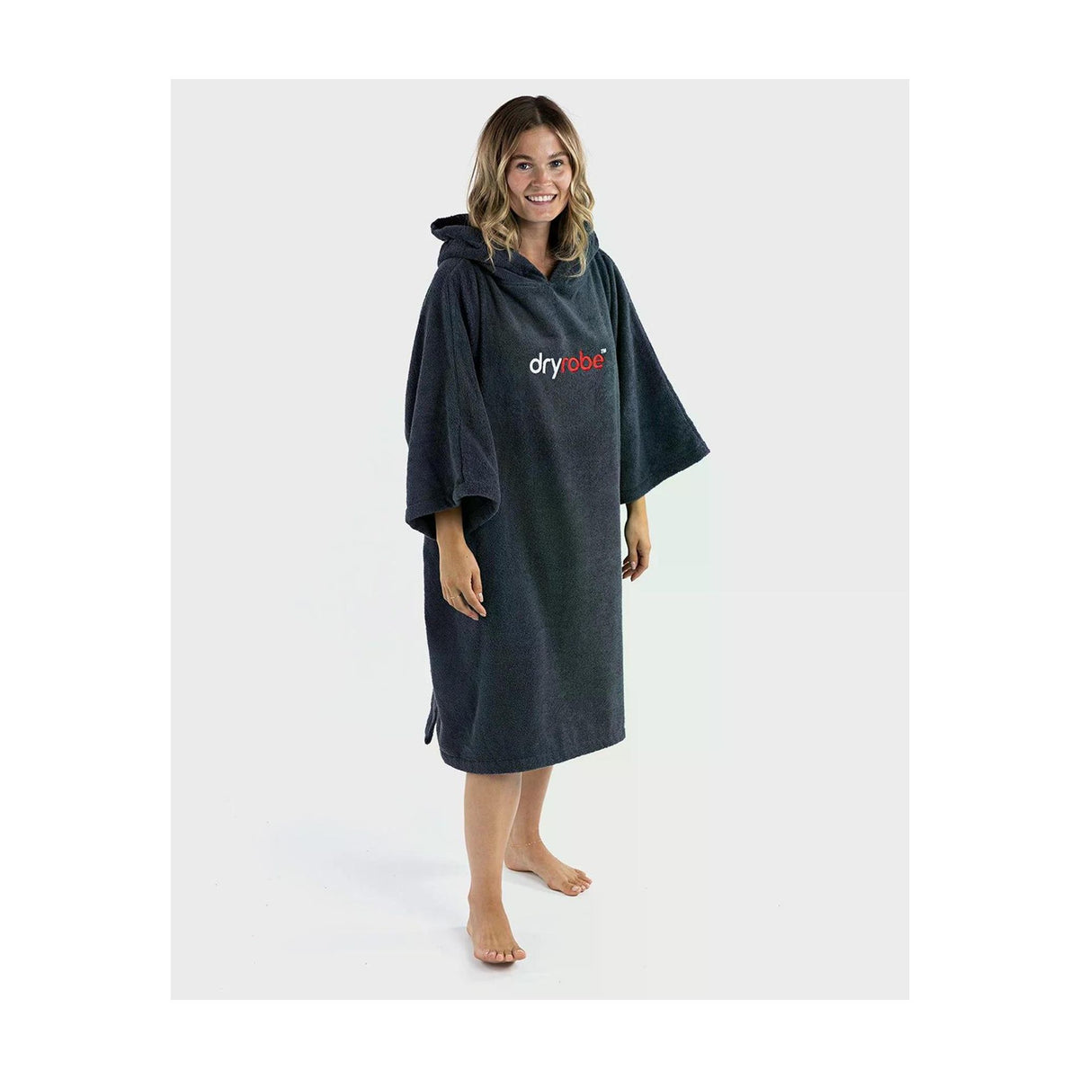 DRYROBE Handtuchmantel Bio-Baumwolle Navy Adult