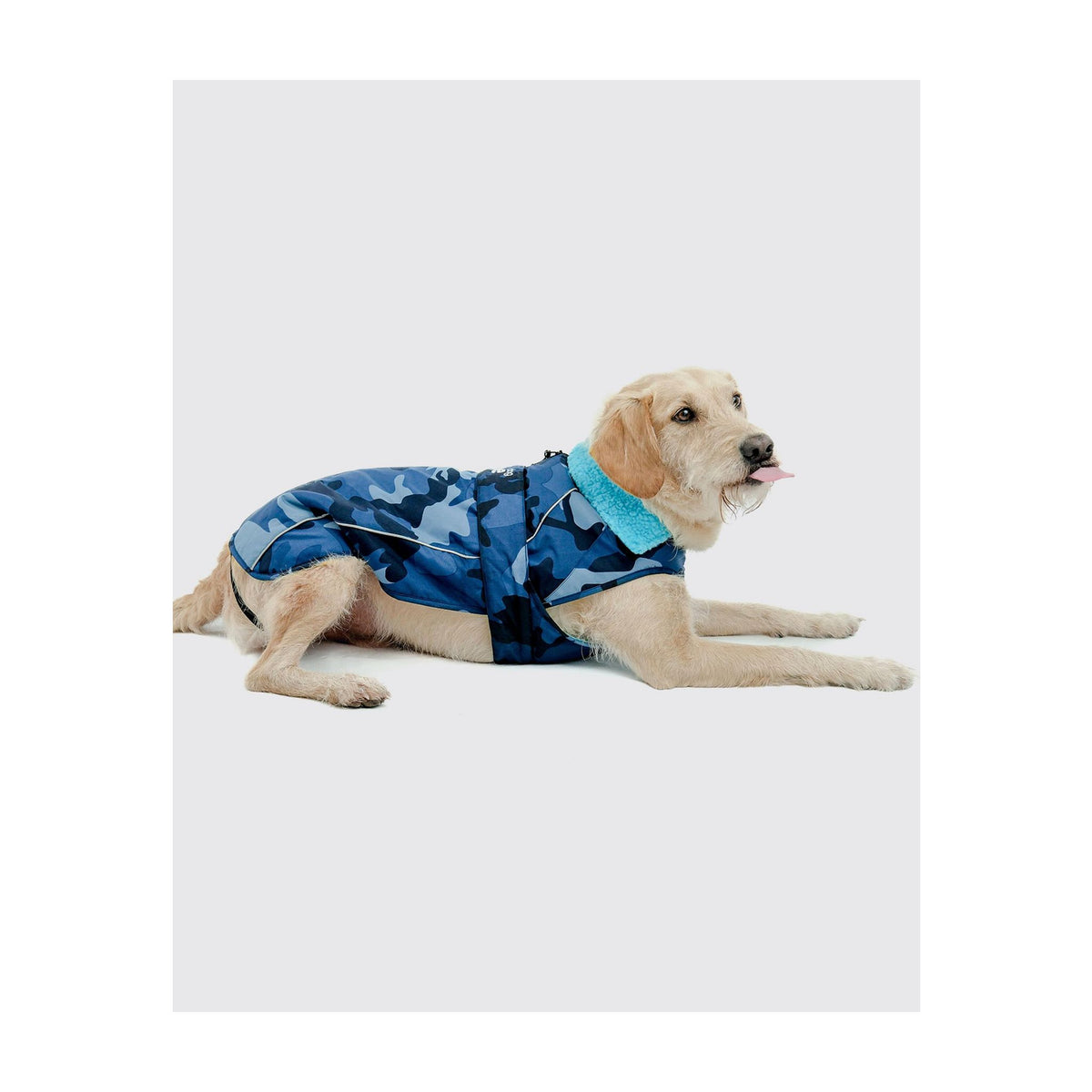 DRYROBE Dog Coat Hundemantel Blue Camo Dogs