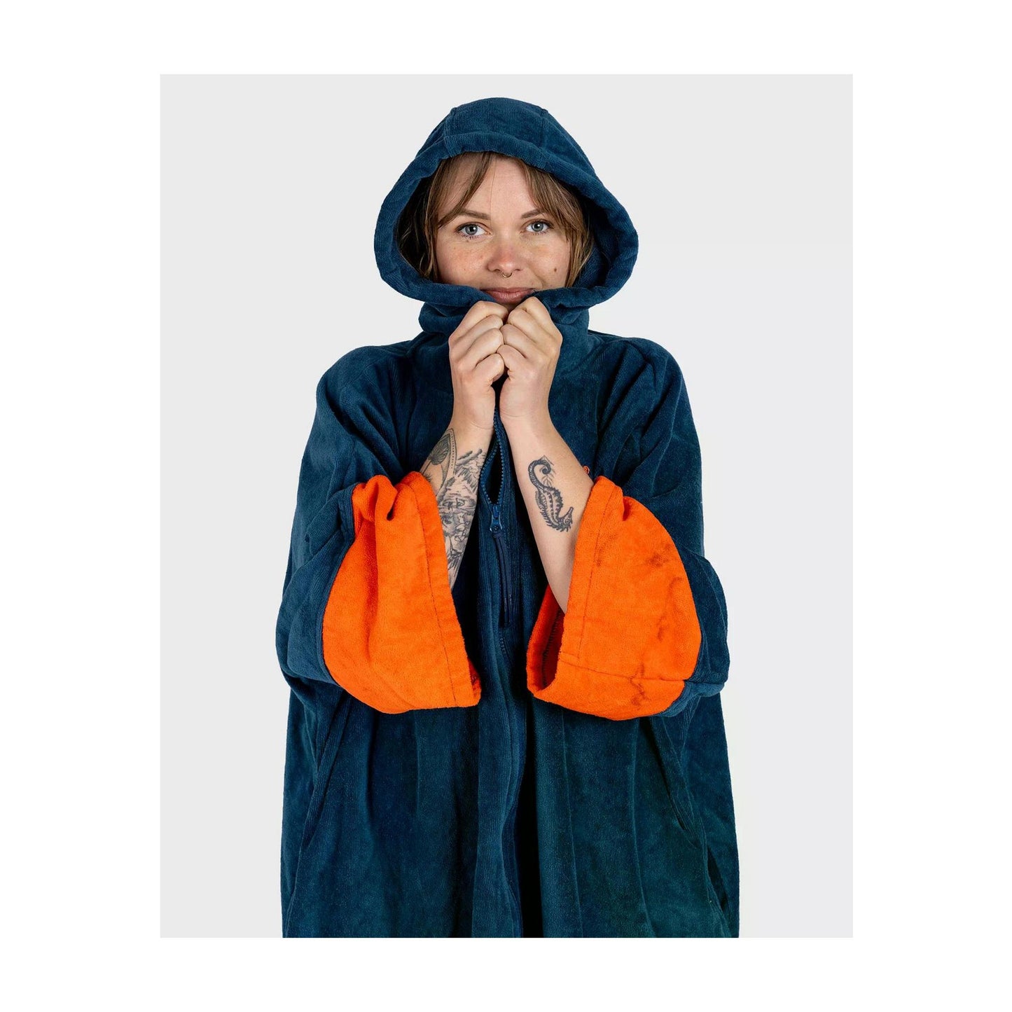 DRYROBE Fullzip Handtuchmantel Baumwolle Blue Adult