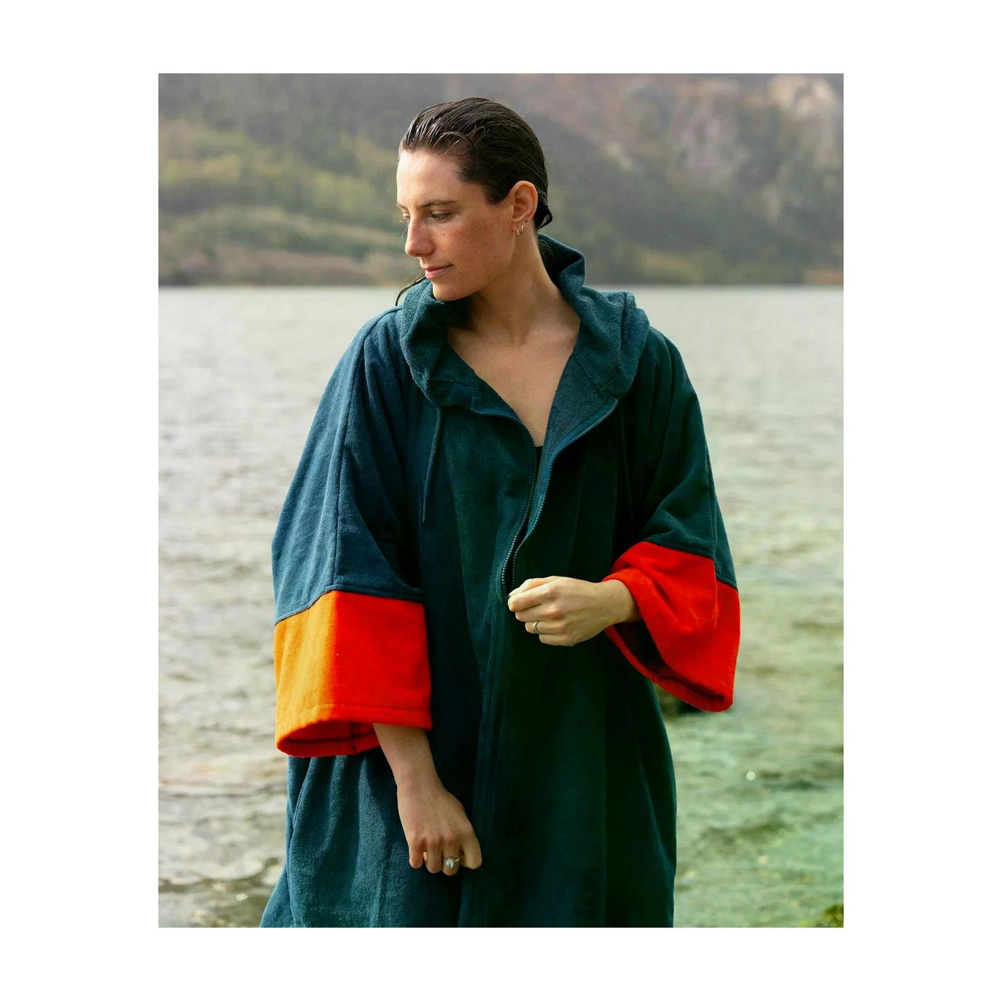DRYROBE Fullzip Handtuchmantel Baumwolle Blue Adult
