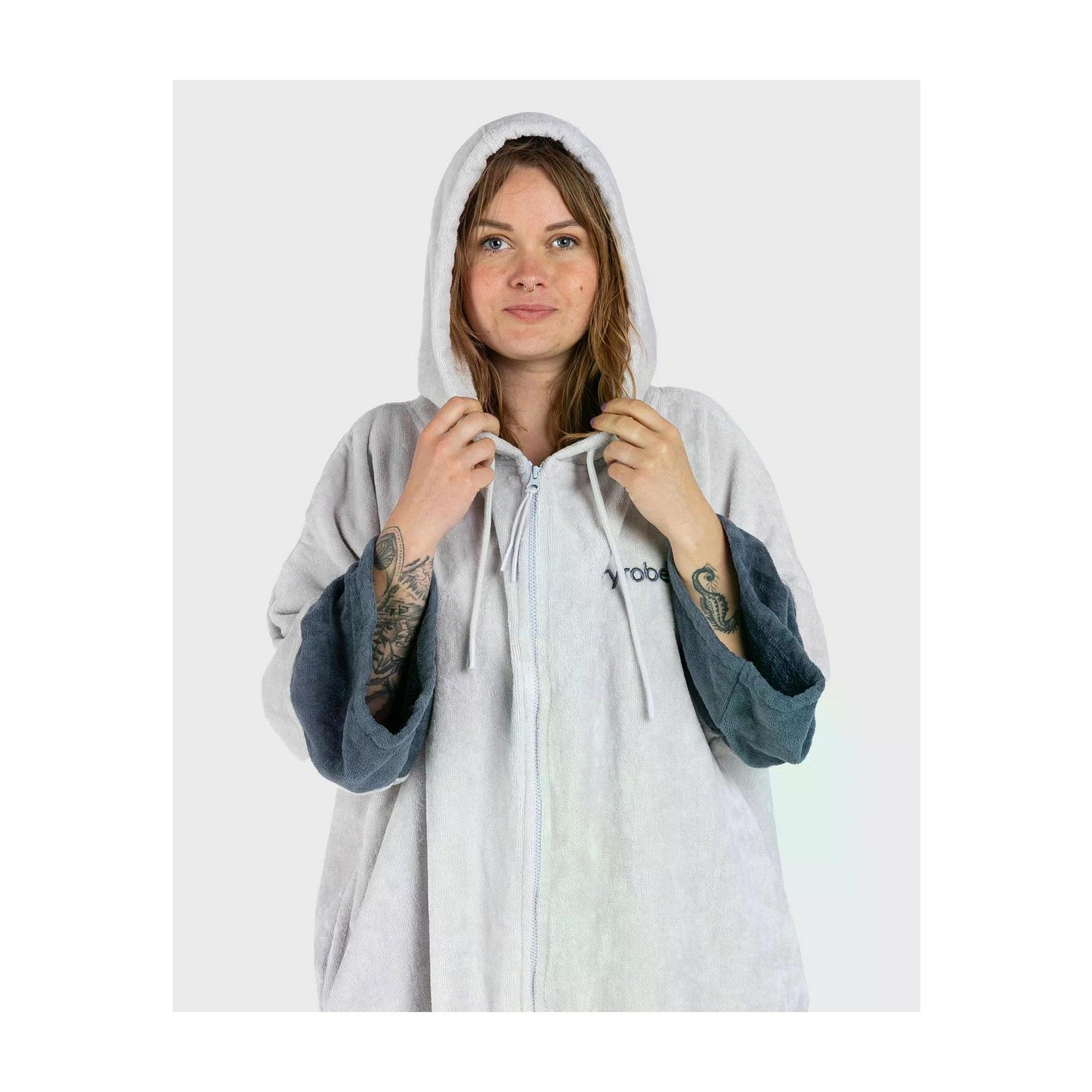 DRYROBE Fullzip Handtuchmantel Baumwolle