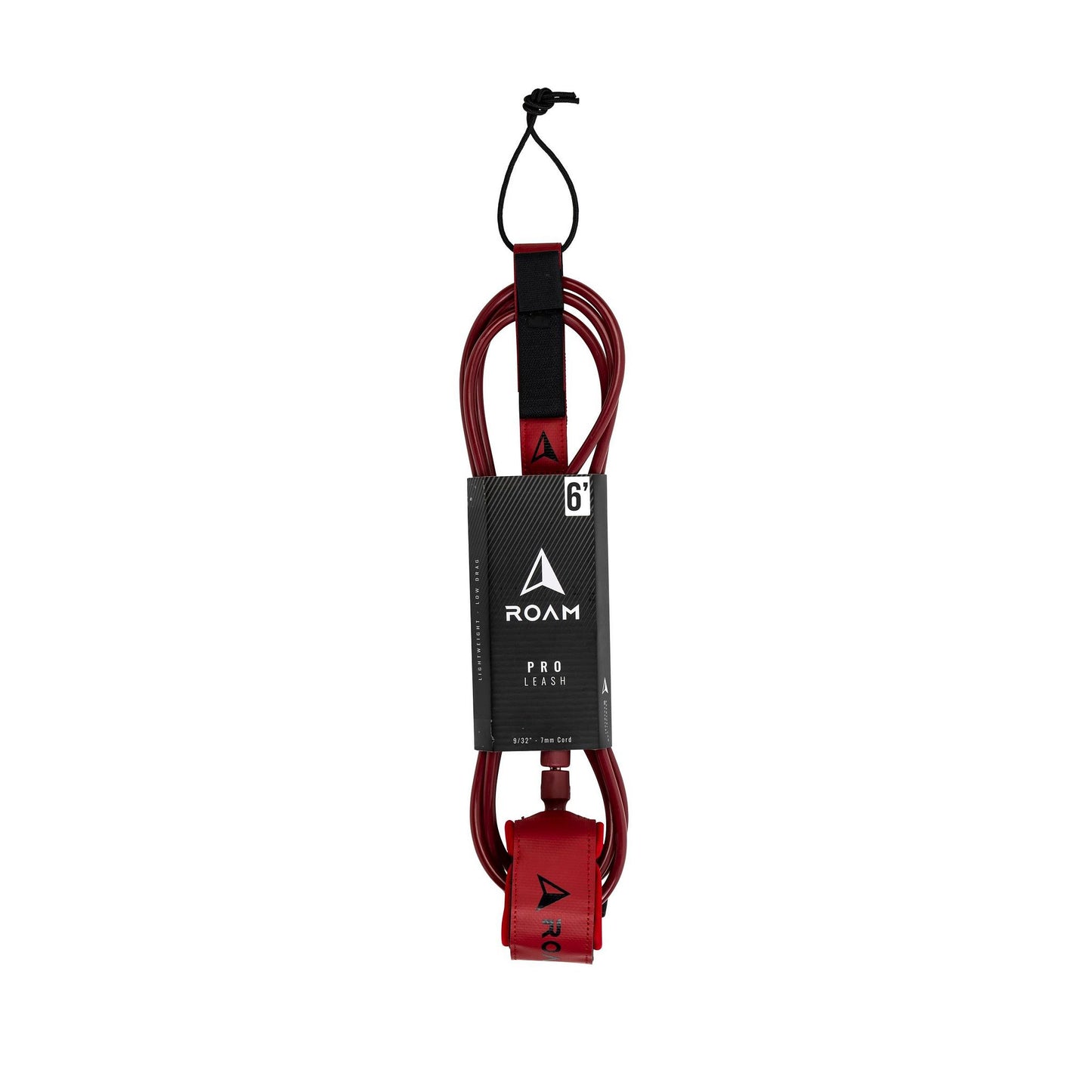 ROAM Surfboard Leash PRO 9.0 Dunkelrot