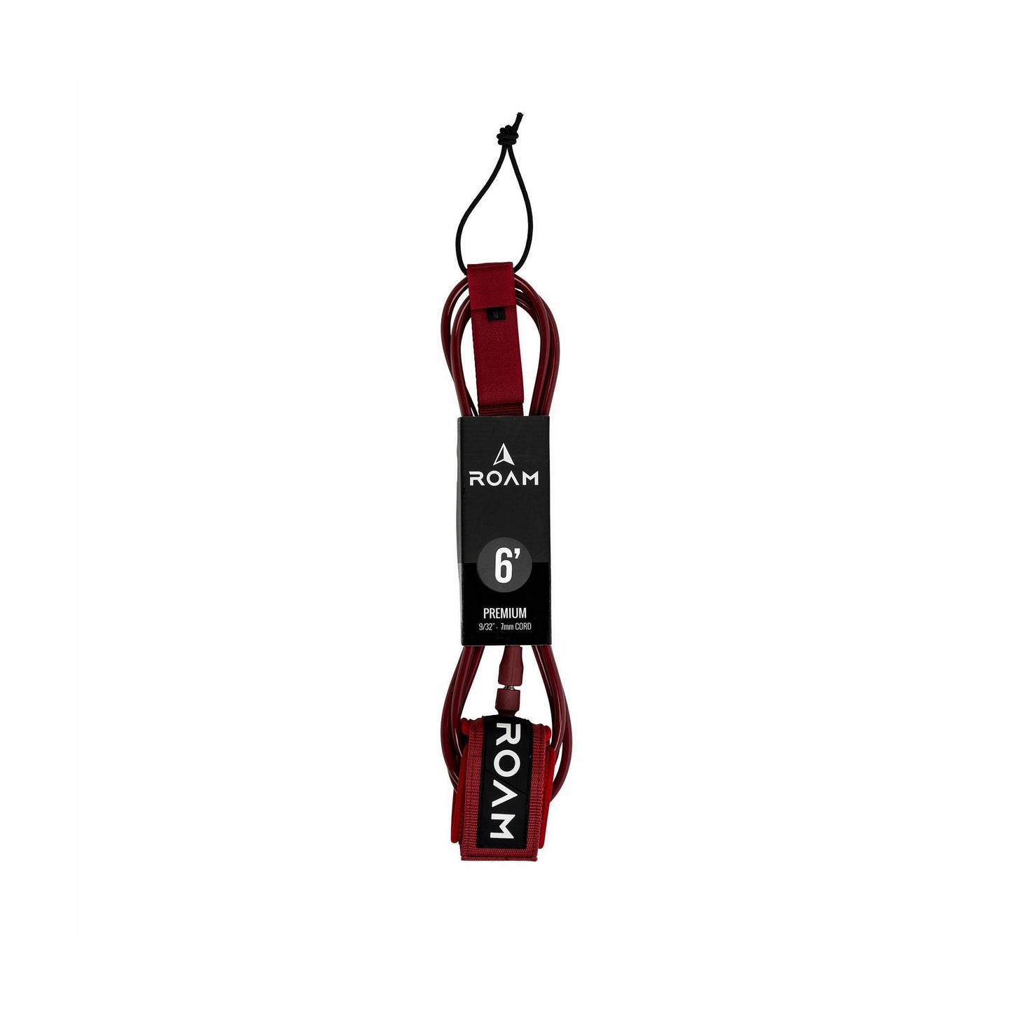 ROAM Surfboard Leash Premium 9.0 Dunkelrot