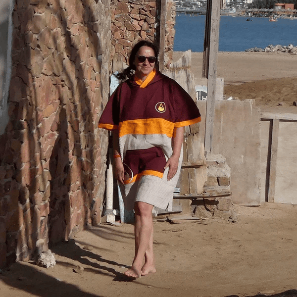 WAVE Hawaii, Travel Poncho Porlamar, Baumwolle Waffle Piquee