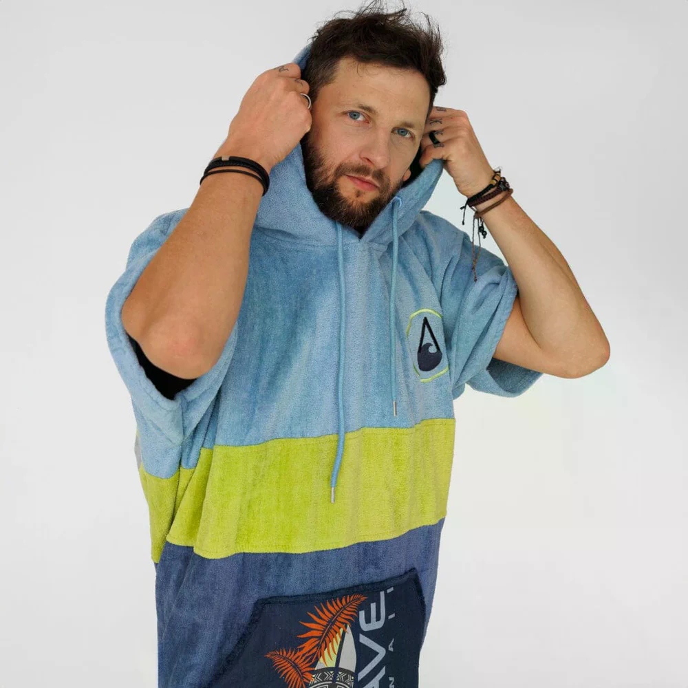 WAVE Hawaii, Poncho Kapalua, Baumwolle Velours